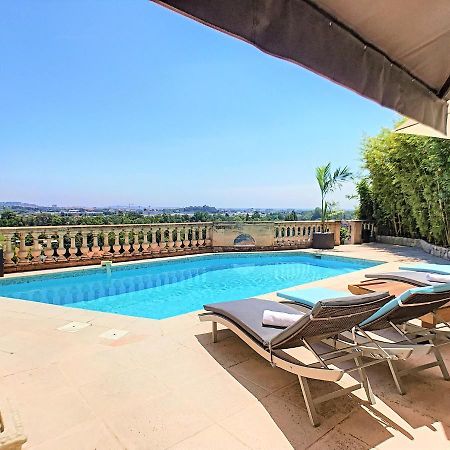 3 Bedrooms Villa Near Cannes - Pool & Jacuzzi - Sea View Mandelieu Kültér fotó