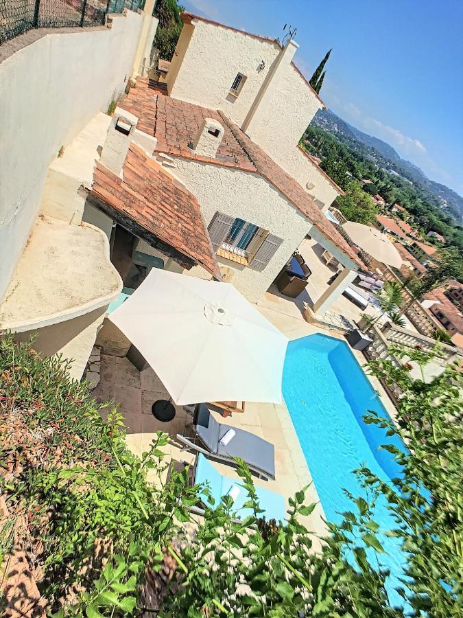 3 Bedrooms Villa Near Cannes - Pool & Jacuzzi - Sea View Mandelieu Kültér fotó