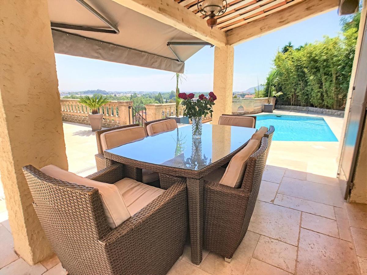 3 Bedrooms Villa Near Cannes - Pool & Jacuzzi - Sea View Mandelieu Kültér fotó