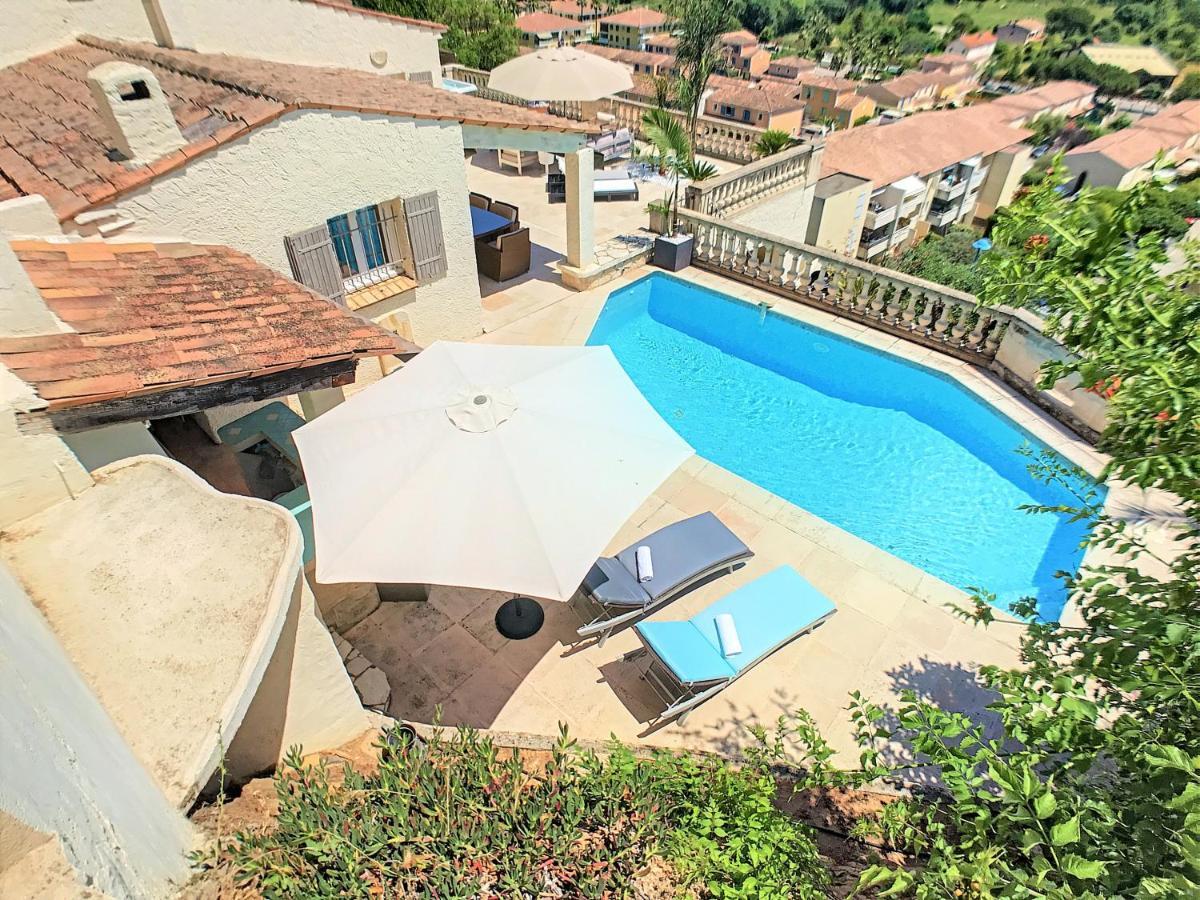 3 Bedrooms Villa Near Cannes - Pool & Jacuzzi - Sea View Mandelieu Kültér fotó