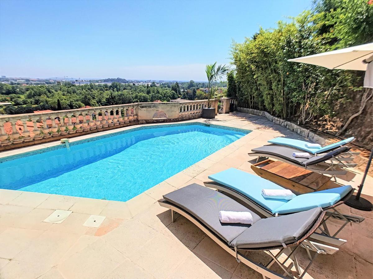 3 Bedrooms Villa Near Cannes - Pool & Jacuzzi - Sea View Mandelieu Kültér fotó